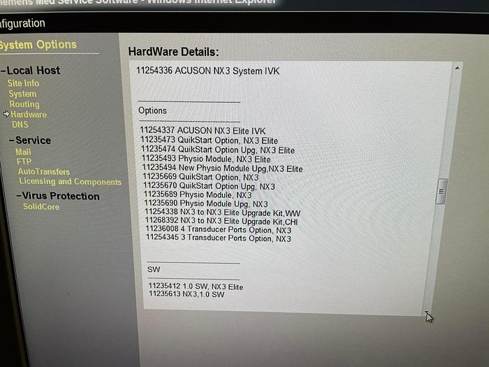 Used 2013 SIEMENS Acuson NX3 Elite