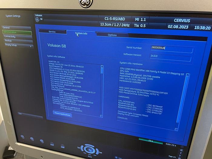 Used 2014 GE Voluson S8