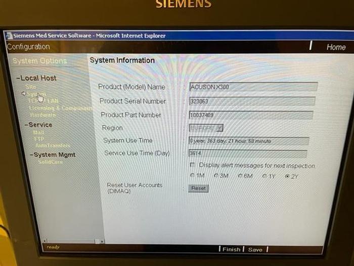 Used 2013 SIEMENS Siemens Acuson X300