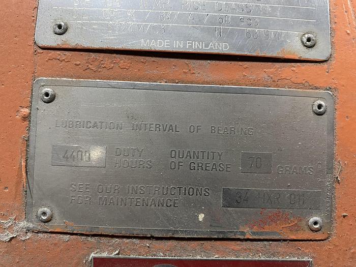 Used 600 HP ABB MOTOR 1200 RPM REBUILT 2017