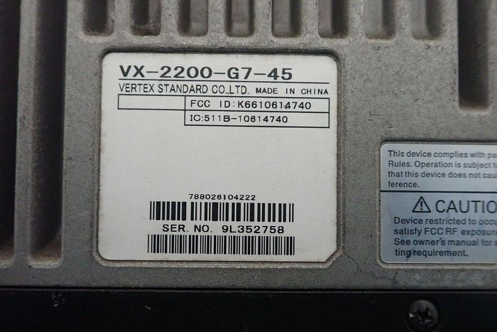 Used Vertex Standard VX-2200-G7-45 UHF Two Way Radio