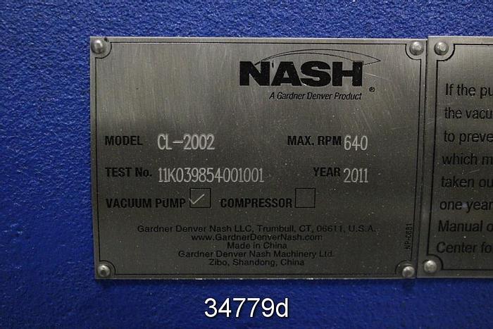 Unused Nash CL-2002 Vacuum Pump, Unused #34779