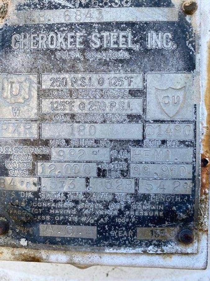 Used 12,000 gal Cherokee Steel