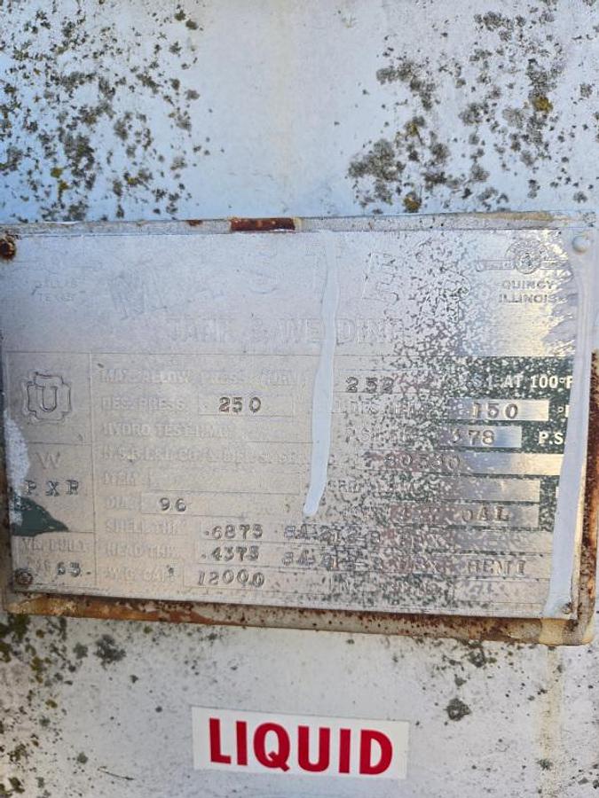 Used 12,000 Gallon Skid Tank