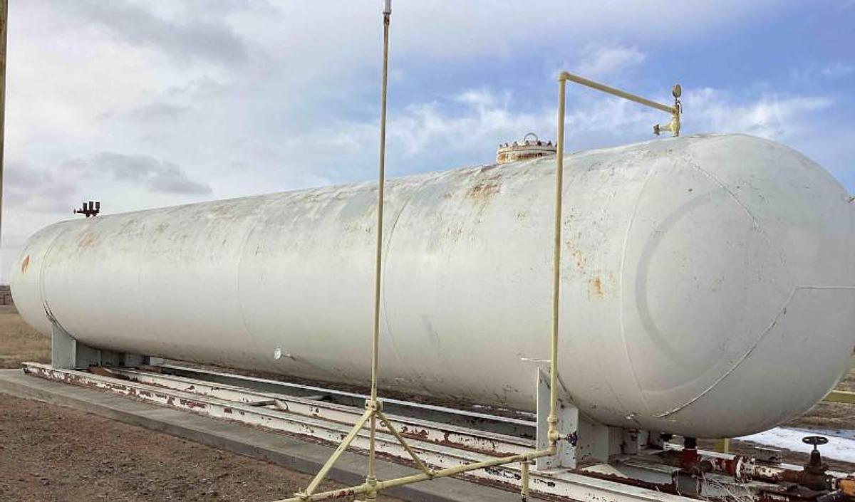 Used 18,000 Gallon Skid Anhydrous Tank