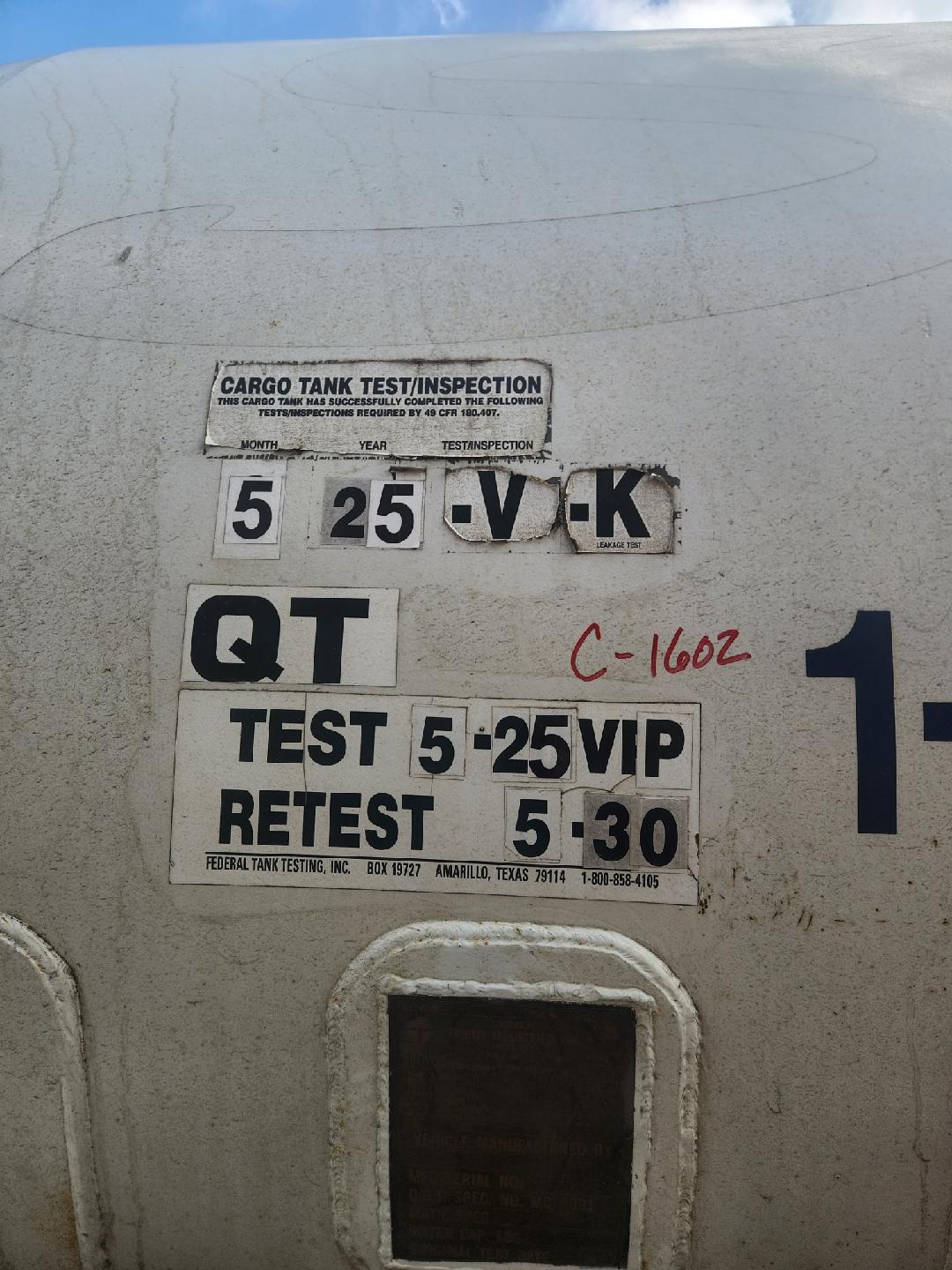 Used 11,500 Gallon Transport Trailer