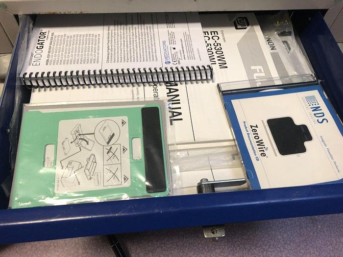 Gebraucht Fujinon Endoskopie System +E400 Prozessor, Lichtquelle, ED-450 XT Gastroskop, DK-402E CDL1904A