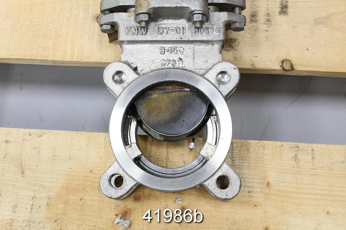 Used Fnw 65bm 3" Hand Operated Knife Gate Valve #41986