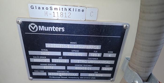 Used Munters HCD-4500-EA-SFCMFBPFCS Dehumidifier with Desitech Control System