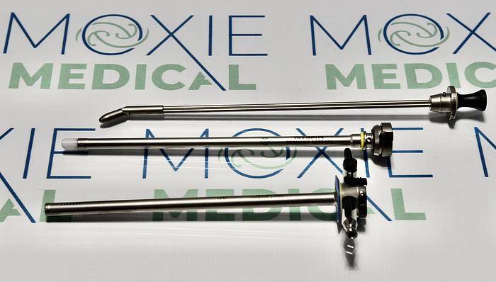 Used Olympus A22026A, A22040A, A22085A Outer Sheath 26 Fr, 24 Fr Inner Sheath and 24 Fr Deflecting Obturator