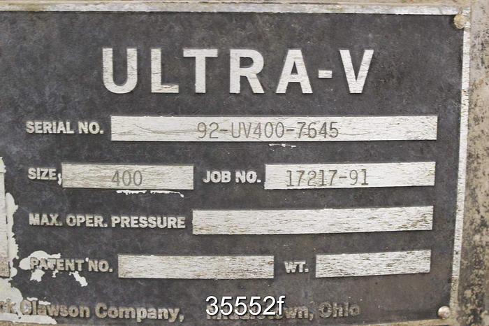 Used Black Clawson UV 400 Pressure Screen #35552