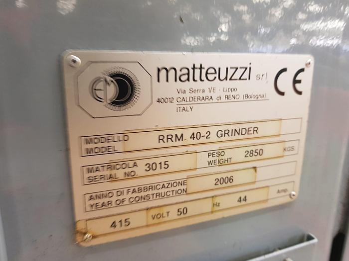 Used 2006 Matteuzzi Srl RRM40-2 Vertical Grinder