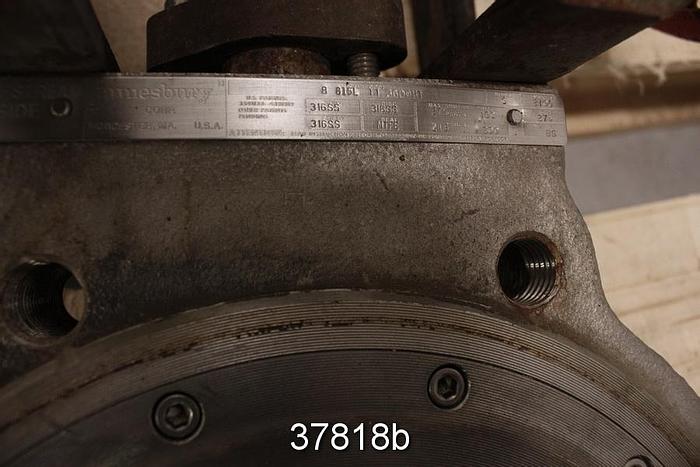 Used Neles Jamesbury 8" Hand Operated Butterfly Valve, 8 815l-11-3600MT #37818