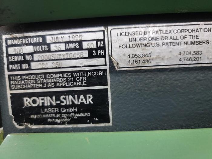 Used 1995 Cincinnati 2000 Watt CL5 Laser