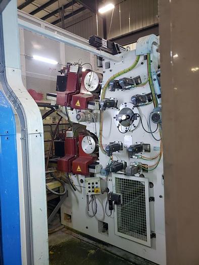 Used 110" VALMET FOCUS FOUR COLOR TISSUE REWINDER AND FUTURA PRINTER MFG. 2015