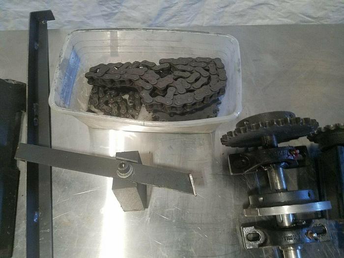 Used Triad Motor Mount and Idlers for chain drive w/ pillow boxes sprockets Complete