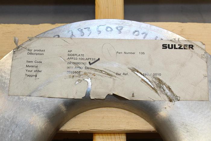 Used Sulzer APP32-100/APT32-4 Suction Side Plate #44048