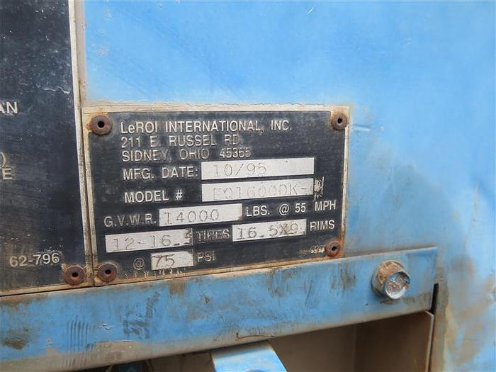 Used 1995 LeRoi EQ1600DK Air Compressor & CAT 3406C Diesel Engine