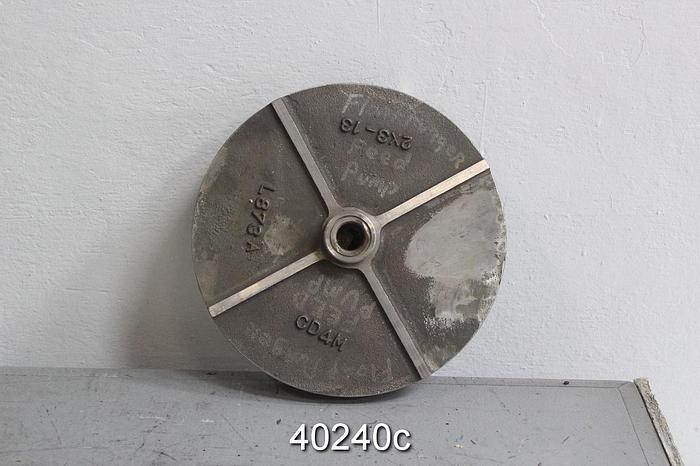 Used Goulds CV3196 Pump Impeller, 8-Vane, CD4M Stainless Steel, 11.5" Diameter #40240
