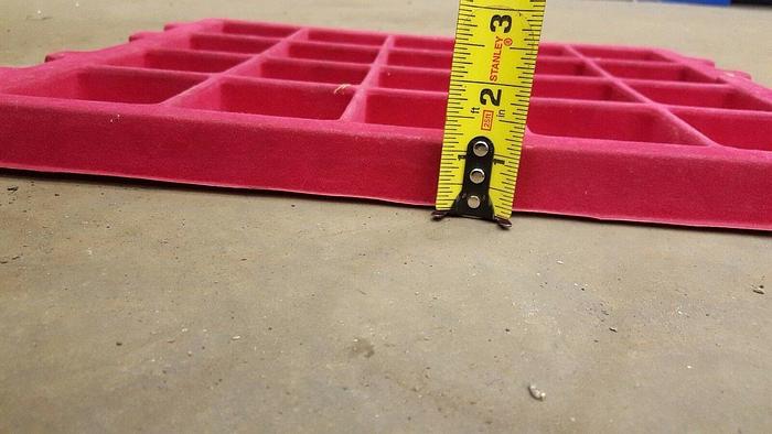 Used 200 Felt Trays Sectional Jewelry Tray Handling Delicate Parts Flock Plastic