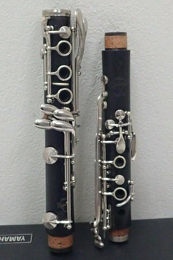 Used Vintage Unnumbered Plain Normandy France Wood Clarinet Serial #19566 w/ Case