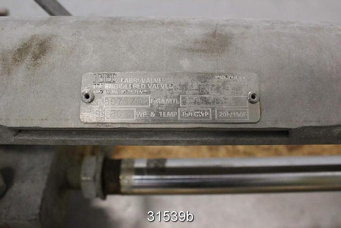 Used Fabri 194-6264-HV 20" Air Operated Knife Gate Valve #31539