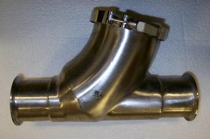 Used 3" Stainless Products Triclover "Y" Style Check Valve - Stainless Fittings Equipment