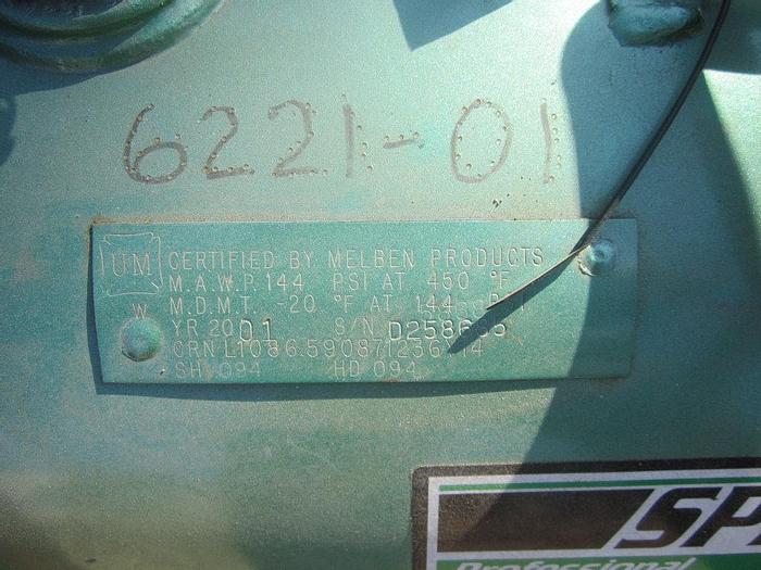 Used Tank, 12 Gallon, S/st, Air Rec, 144 PSI, Speedaire #S739243