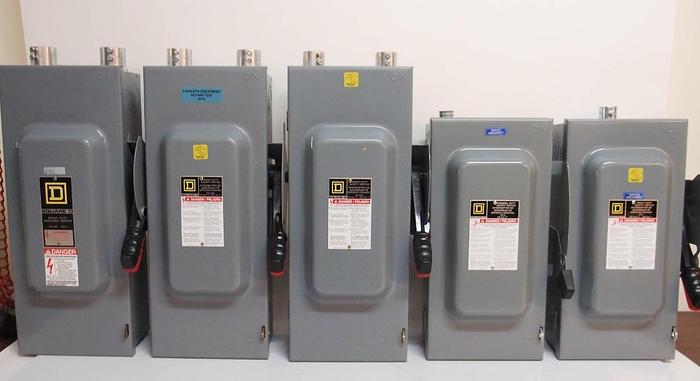 Used Square D H323N H362N D323N Heavy Duty Enclosed Switches Lot of 5 (4416)