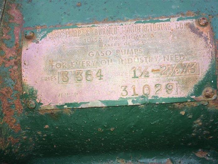 Used 0 Gaso TRIPLEX MUD PUMP SERIES 3364