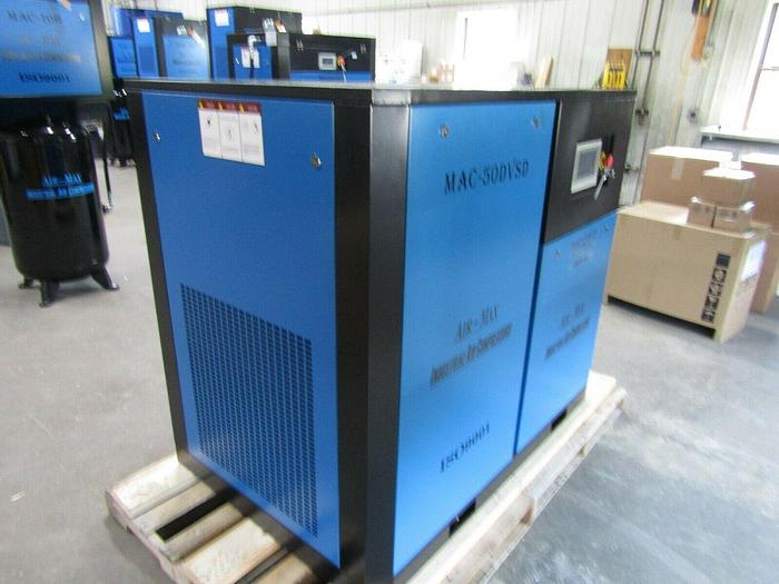 Air-Max 50hp MAC-50DVSD NEW Industrial Rotary Screw Compressor w/Airdryer/Filter
Try our Direct Drive VSD No gears No Belts / Great idea