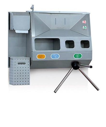 Roser Model 12066/12068 Mounted Modular Hygiene Station with Turnstile Sanieco