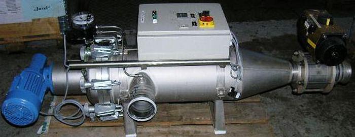 2008 HABLUTZEL KSF-100 edge filterunit mounted on a stainless steel frame