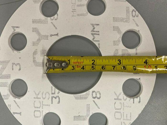 Used Lot of 6 - Garlock 1/8" Thick Gasket w/ 1.5" ID & 5" OD