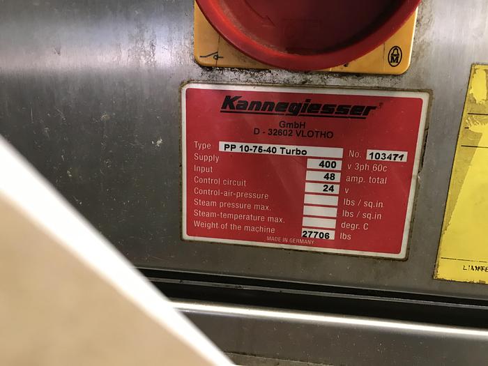 Used 2003 Kannegiesser Press