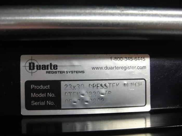 Used Presstek 23 x 30 Plate Punch