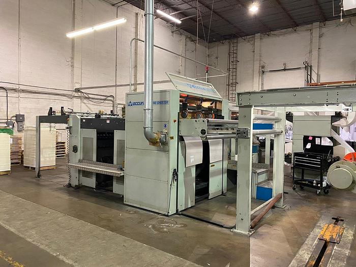 Used 55" (1.40M) ACCURA APEX 140 SINGLE KNIFE HIGH SPEED SHEETER