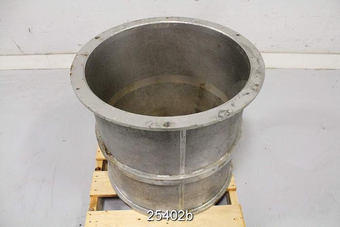 Used Black Clawson 24PSPH Pressure Screen Basket, 0.062" Holes, 22.02% Open Area #25402