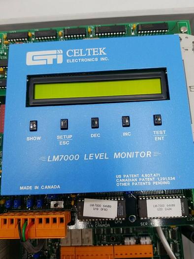 Used Celtek CT70100A0401MN0. LM7000 LEVEL MONITOR