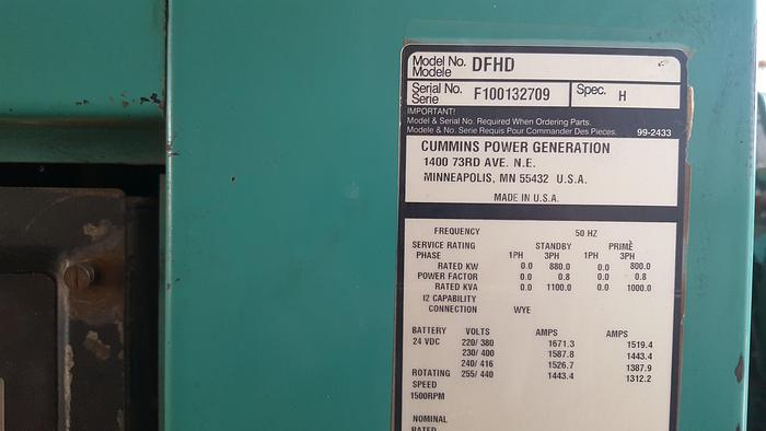 Usado 2011 CUMMINS 880DFHDT