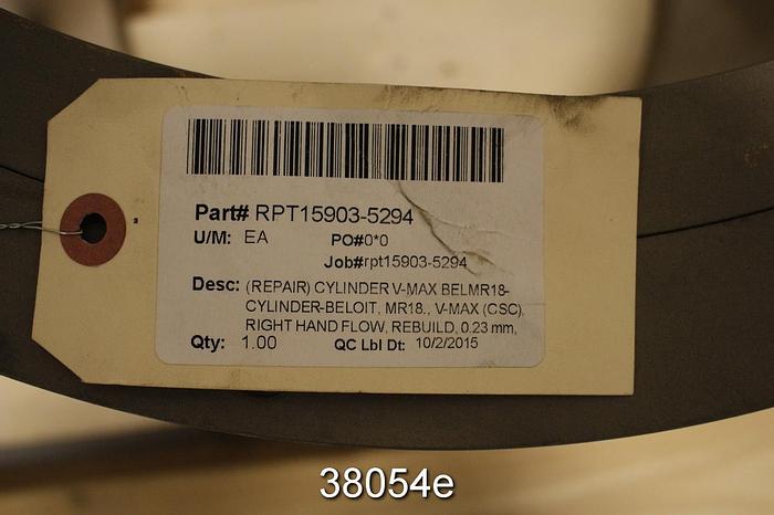 Refurbished Beloit MR18 Pressure Screen Basket, Slots .009" #38054