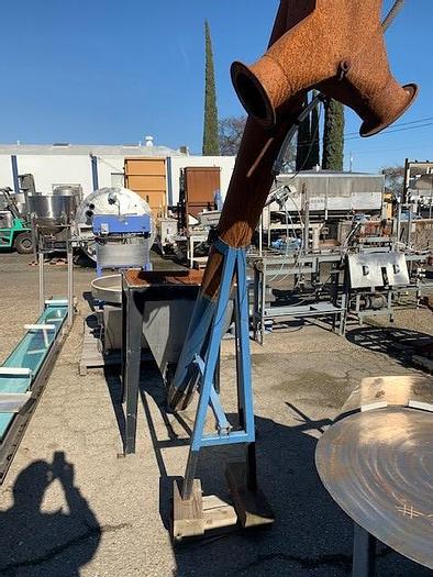 Used Stainless Steel Hopper Feed Tank with Screw Auger Discharge