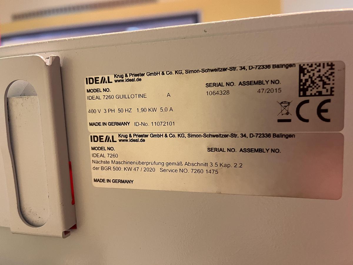 Gebraucht Schneidemaschine Ideal 7260