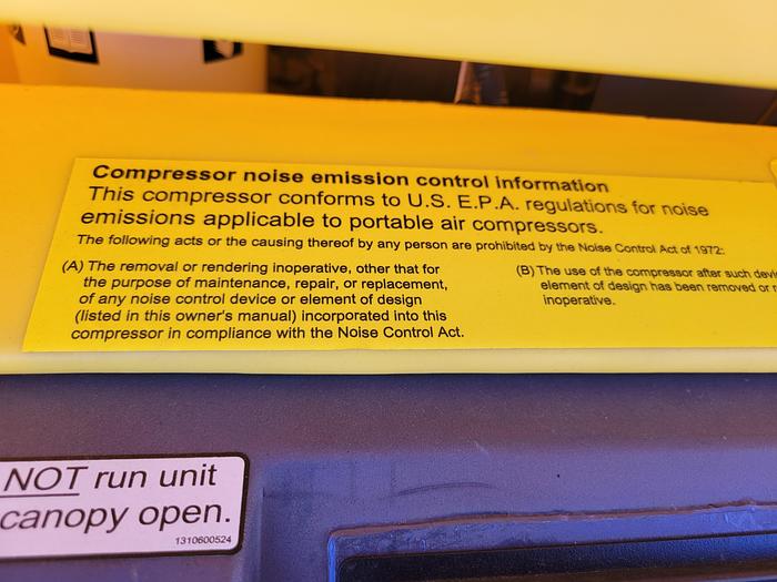 Qty (9) New Atlas Copco XAS 188 Portable Air Compressor--Ready November 2022
