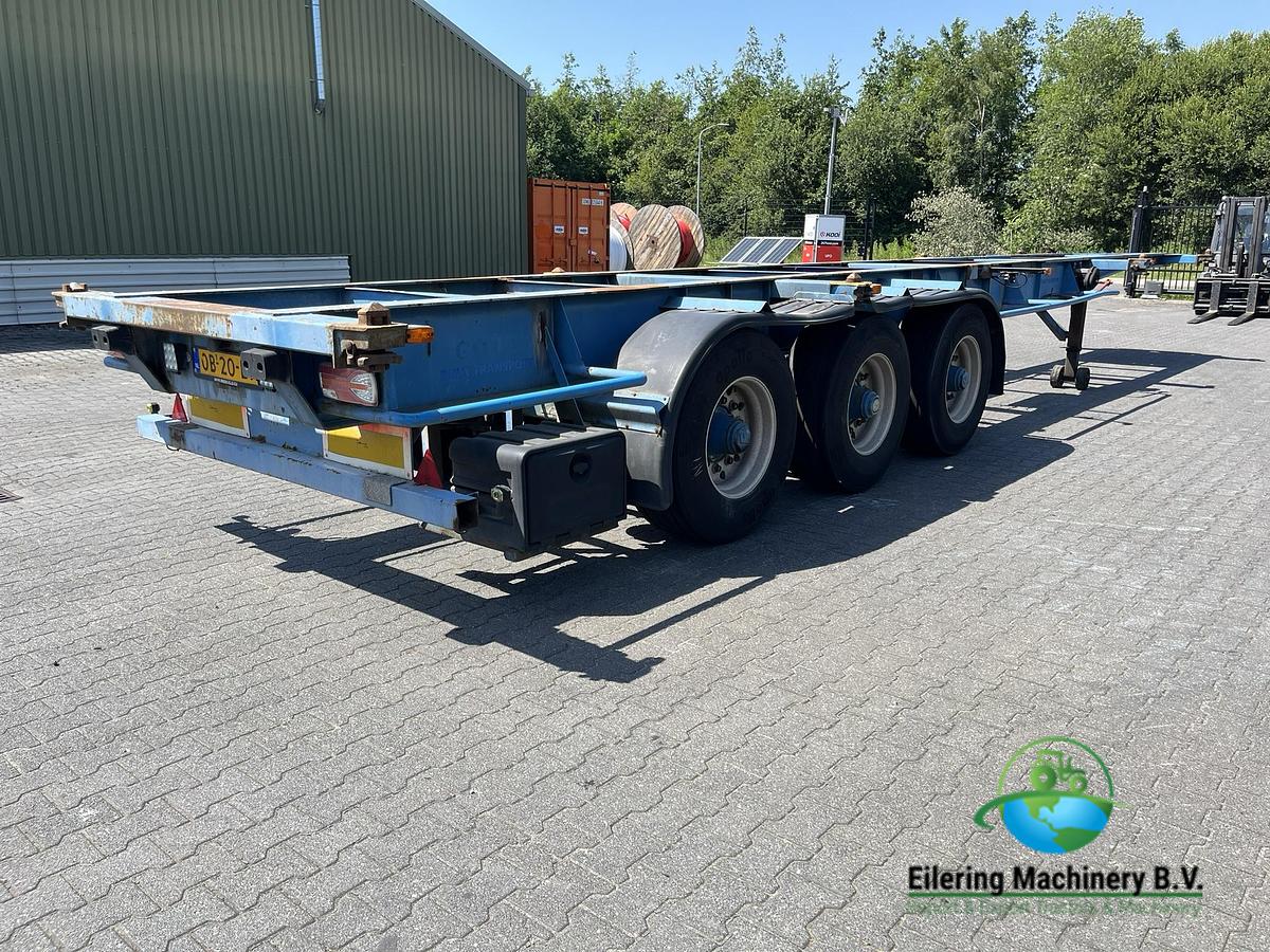 Used Schmitz Cargobull, Fruehauf container chassis, LAG tipper chassis