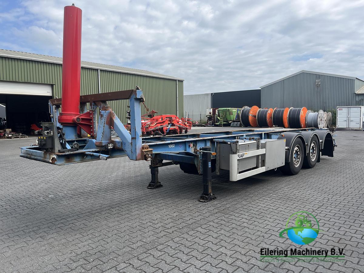 Used Schmitz Cargobull, Fruehauf container chassis, LAG tipper chassis