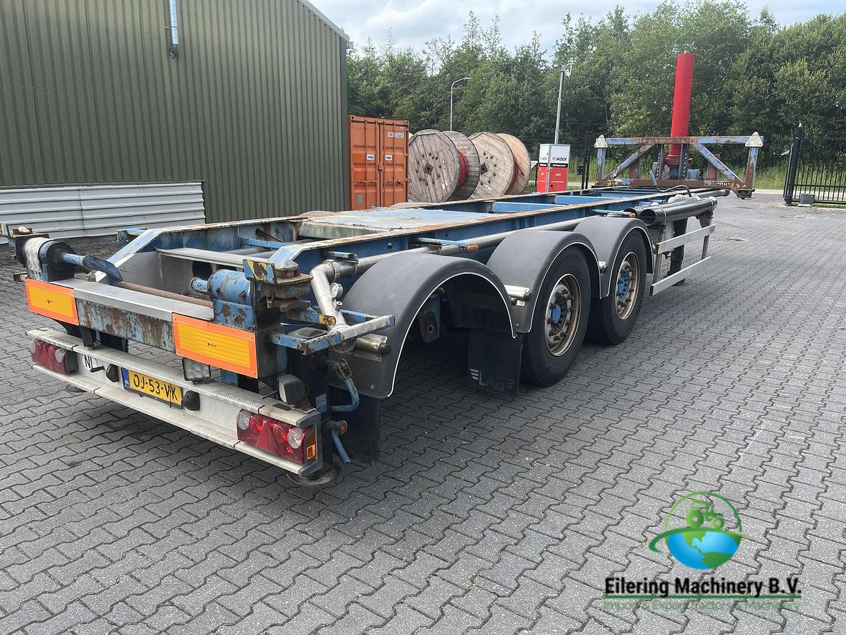 Used Schmitz Cargobull, Fruehauf container chassis, LAG tipper chassis