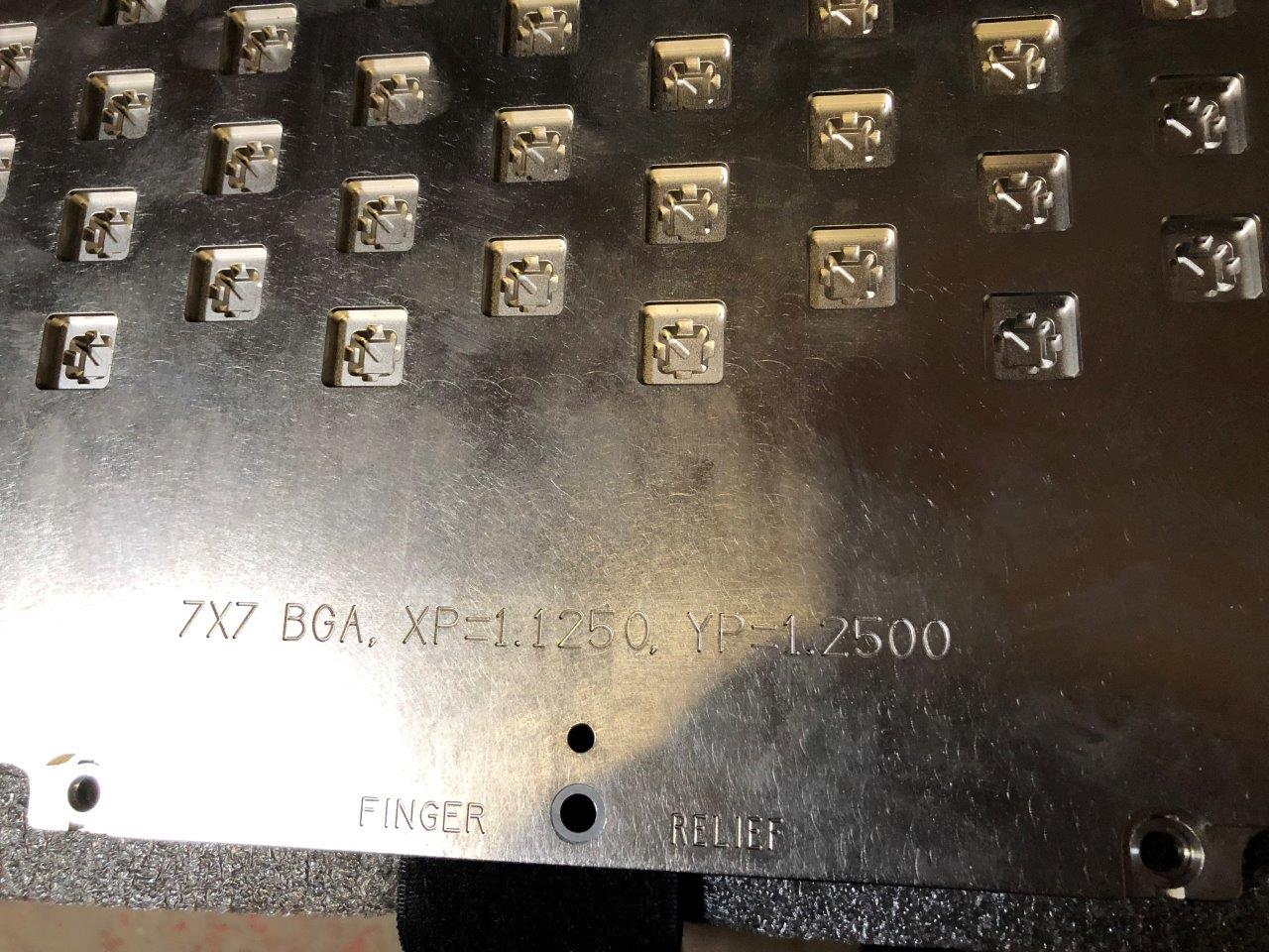 Used Delta Edge DE8000 7X7 BGA Test Handler Change Kit