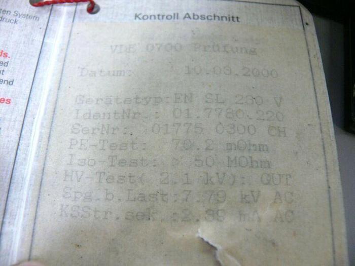 Used Haug 01.7780.220 Charge Eliminator Static S Line