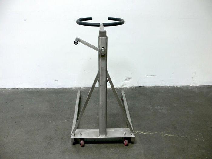 Used Tilting Stainless Steel Lab Glassware Rolling Stand / Clamp